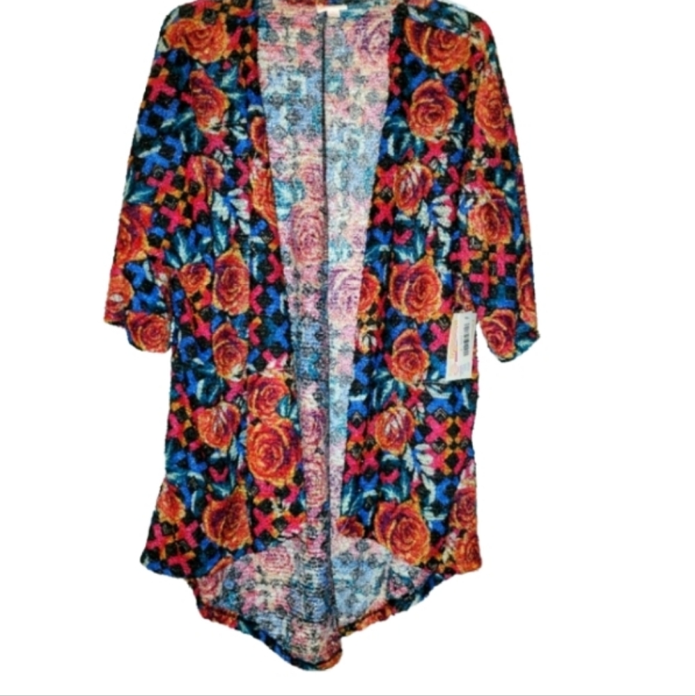 LuLaroe Lindsay Cardigan Floral Sweater S NWT